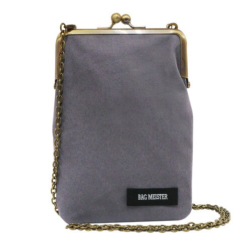 がま口キット スマホケース グレー