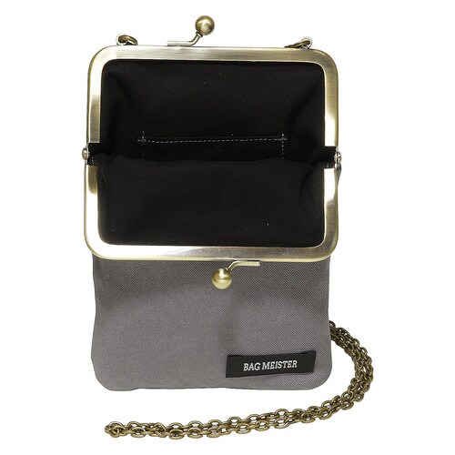 がま口キット スマホケース グレー