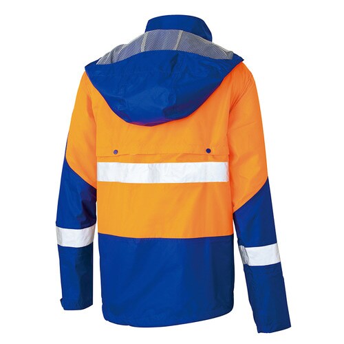 レインウエア(FS−1110) オレンジ×紺 5L