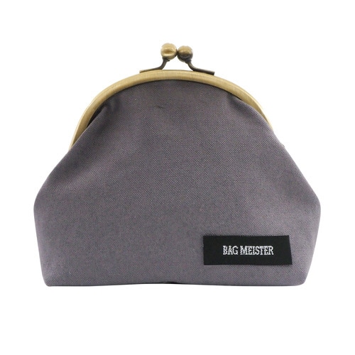 がま口キット マチ付きポーチ グレー