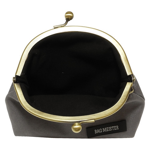 がま口キット マチ付きポーチ グレー