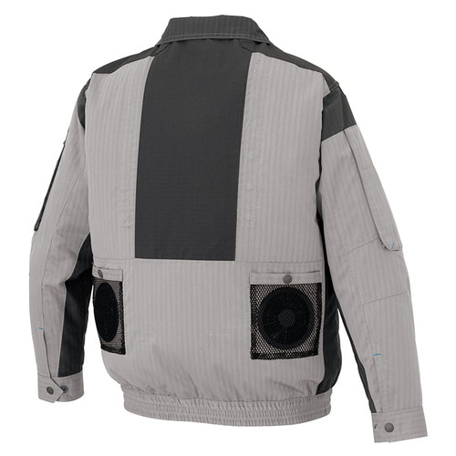 空調服 長袖ブルゾン シルバーグレー 5L