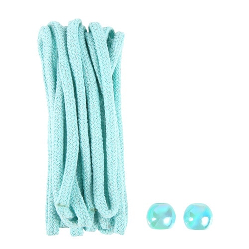 ひも&ループエンドセット ラメ ミント