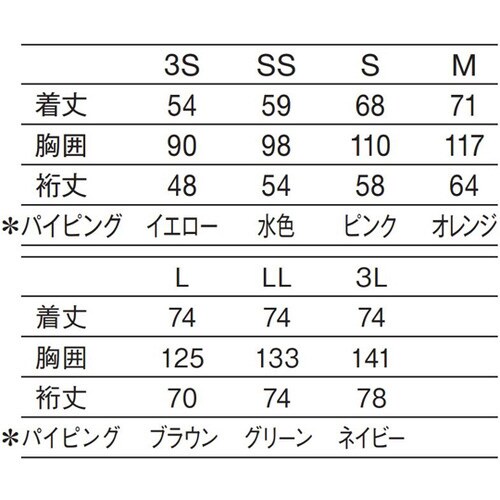 患者衣上衣(甚平型) LL