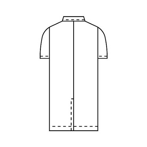 メンズ診察衣W型半袖 白 S