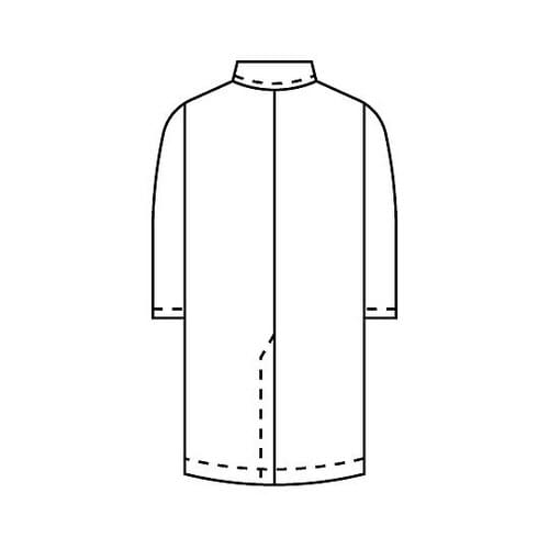 メンズ診察衣W型長袖 白 S