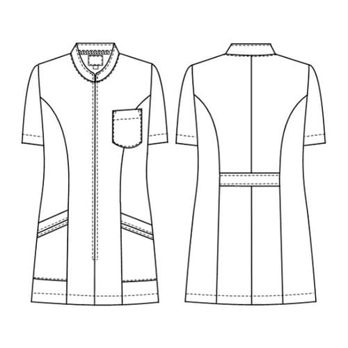 看護上衣半袖 ピンク LL