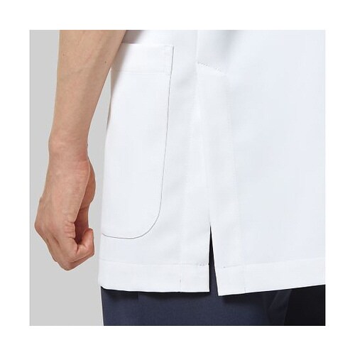 メンズジャケット半袖 ホワイトxネイビー M