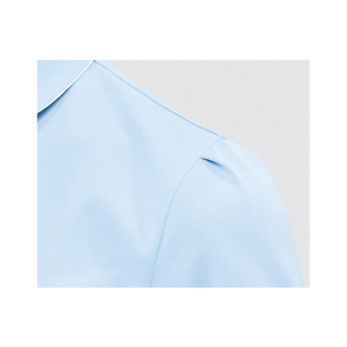 ナースジャケット 半袖 サックス/白