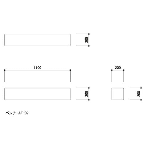 スクエアD200ベンチW1100 ベージュ