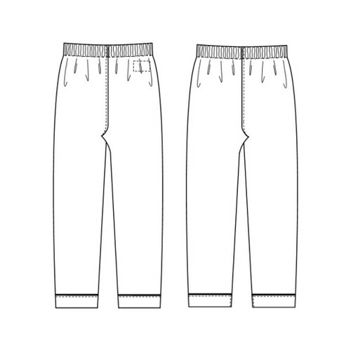 患者衣ズボン グリーン EL