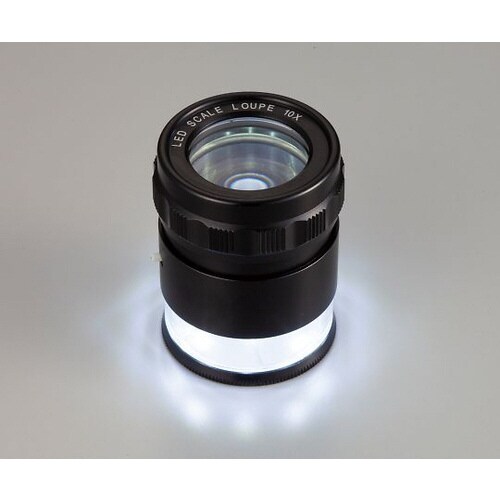 LEDライト付スケールルーペ 10×