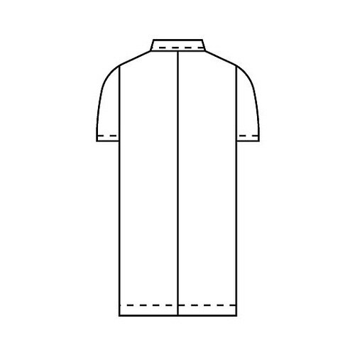 レディス診察衣W型 半袖 白 S