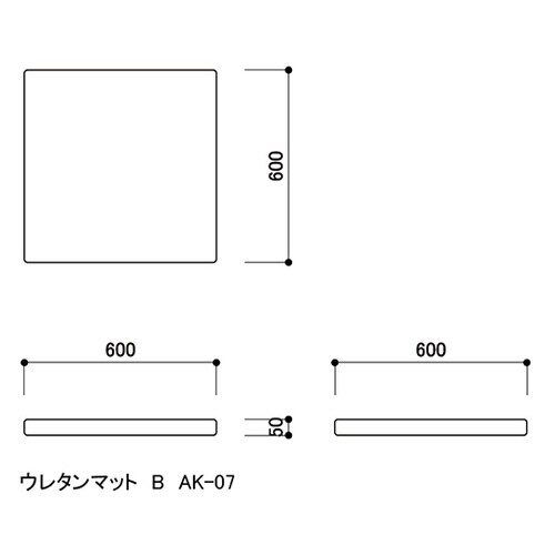 スクエア共通ウレタンマットB オレンジ