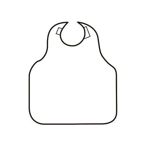 名札付食事用エプロン ピンク