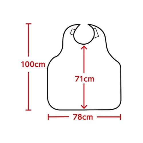 名札付食事用エプロン ピンク