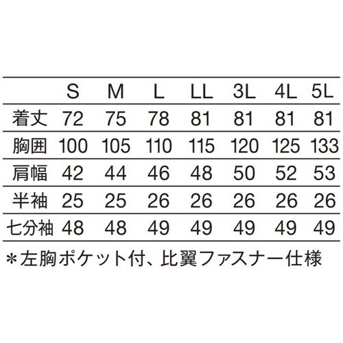 メンズ医務衣 七分袖 サックス 4L