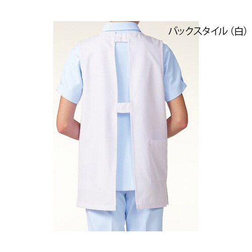 ショートエプロン サックス 4L