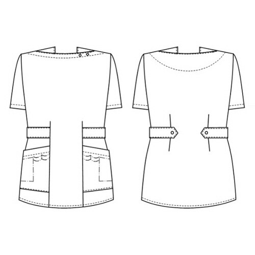 女子チュニック ブルー L