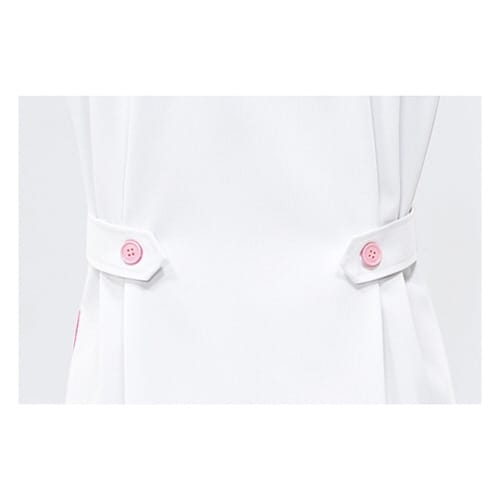 ナースワンピース 半袖 白/ピンク
