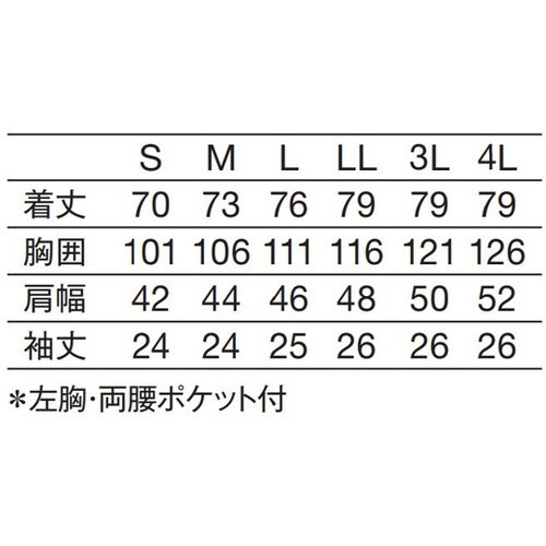メンズ医務衣 半袖 白 4L