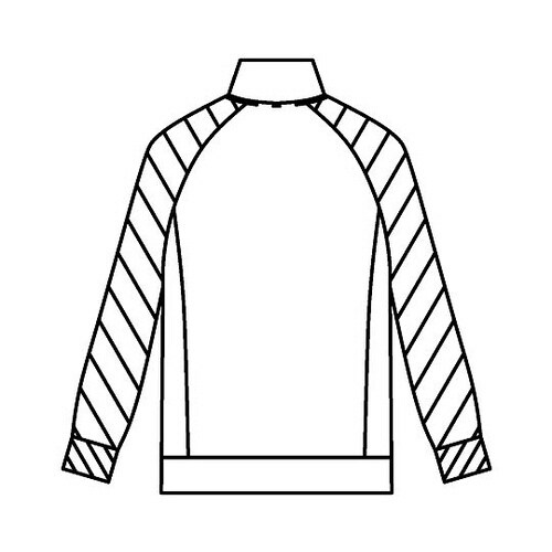 ジャージジャケット グレーxネイビー L