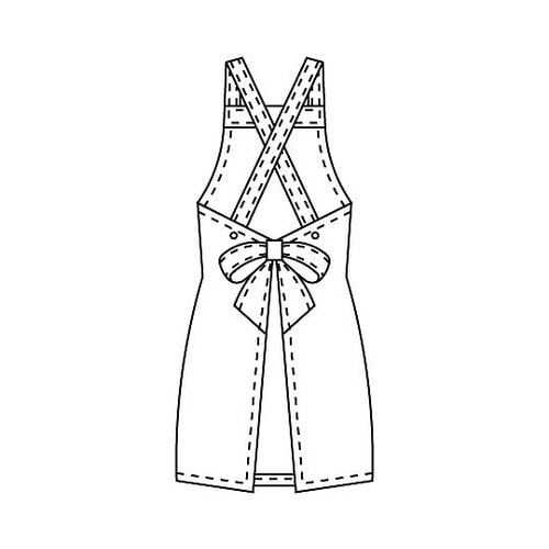 エプロン ピンク L