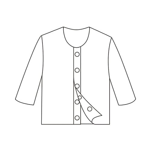 紳士半袖大寸ワンタッチシャツ ホワイト 4L