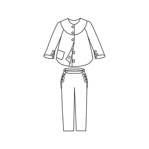 婦人スムース介護腰開きパジャマ パープル L