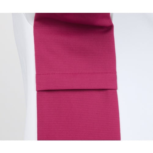 ジャケット 男女兼用半袖白/バーガンディ