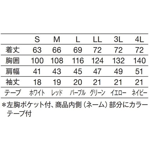 スクラブ(男女兼用) グリーン 4L
