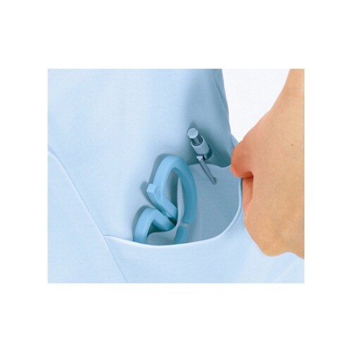 ナースジャケット 半袖 サックス