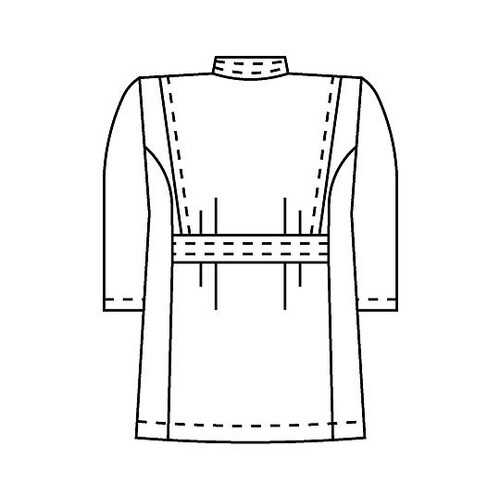 メンズ医務衣 七分袖 サックス 4L