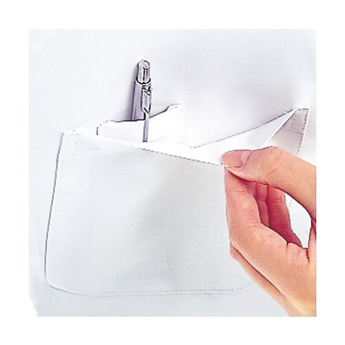 メンズ診察衣S型長袖 ホワイトxネイビー 3L