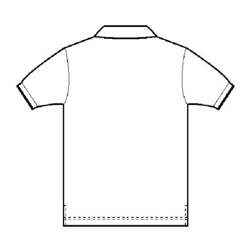 ライン入りポロシャツ イエロー LL