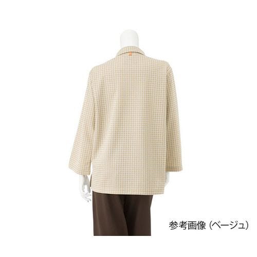 患者衣パジャマ型 ベージュ LL