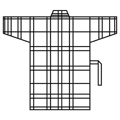 患者衣上衣(甚平型) グリーン M