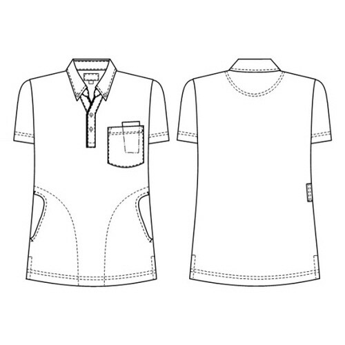 ニットシャツ ネイビー L