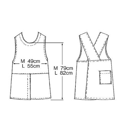 撥水エプロン ピンク L