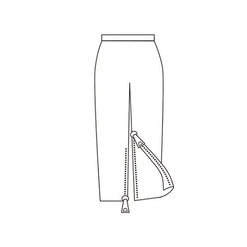 紳士裾ファスナー付タイツ グレー LL