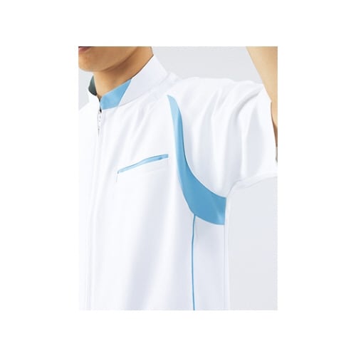 メンズジャケット ホワイト×ブルー