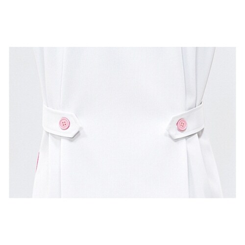 ナースワンピース 半袖 白/ピンク