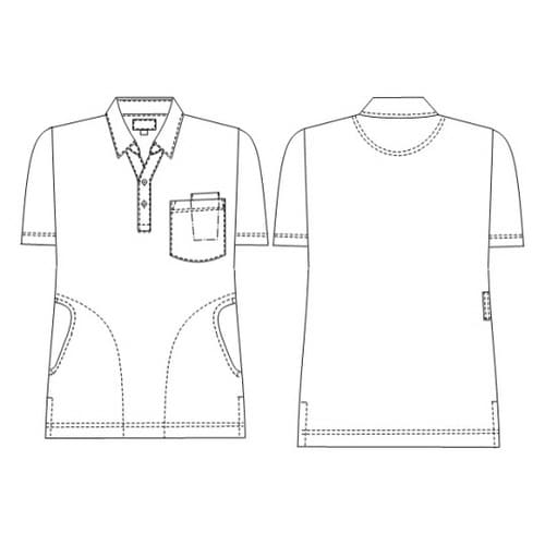 ニットシャツ ネイビー L