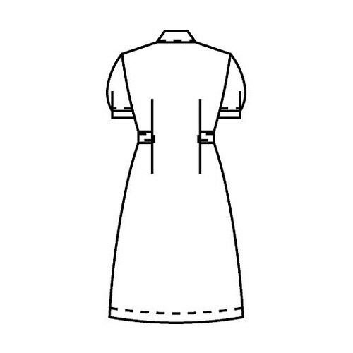 ワンピース半袖 サックス 4L