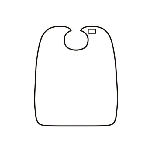 食事用エプロン ピンク 丈100cm