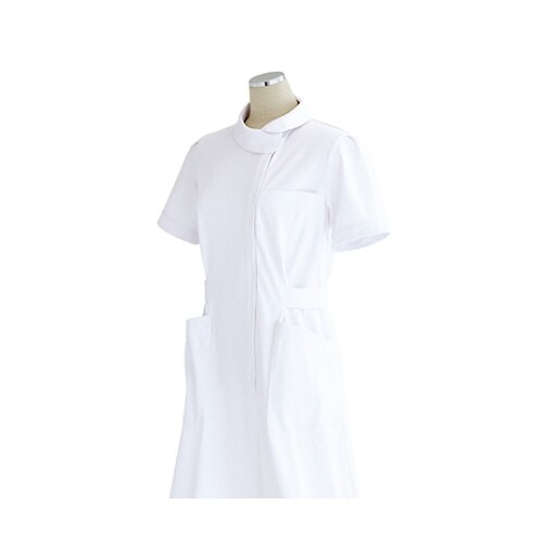 ナースワンピース 半袖 白