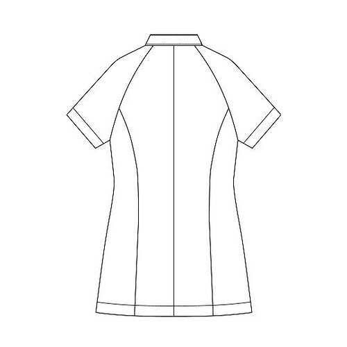 レディスジャケット半袖 ホワイトxネイビー 4L