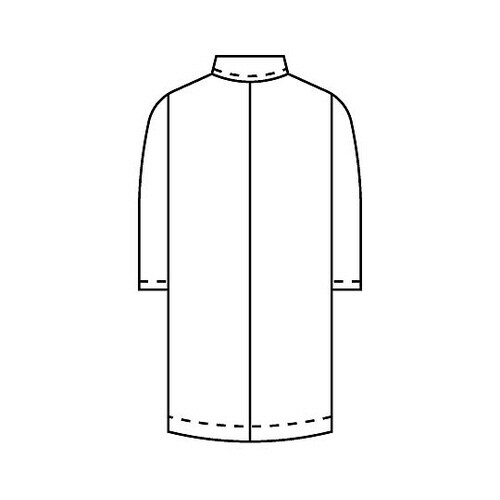 レディス診察衣S型 長袖 サックス 3L