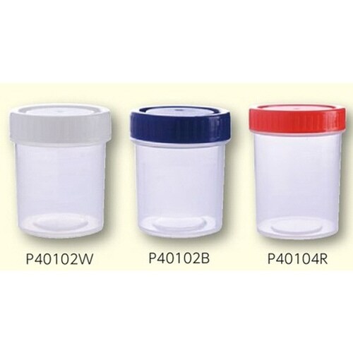 滅菌サンプル容器(個包装タイプ) 赤 60mL