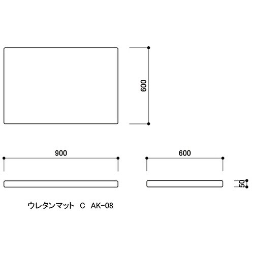 スクエア共通ウレタンマットC 黄緑